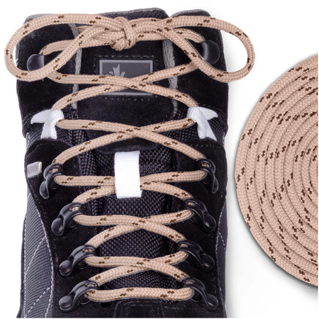 Mocne sznurowadła trekkingowe dwukolorowe do traperów timberland.