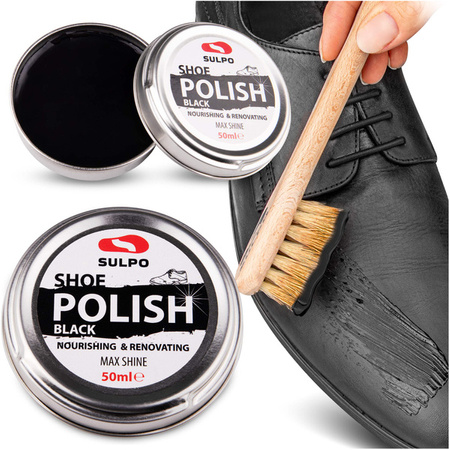 Woskowa pasta do pielęgnacji obuwia ze skóry czarna 50 ml SULPO - KS_1101_01