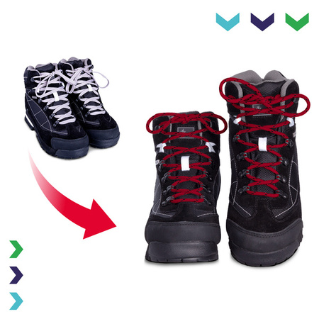 Mocne sznurowadła trekkingowe okrągłe do traperów timberland.