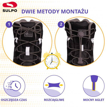 Silikonowe sznurówki do butów bez wiązania - Brązowy/Biały - S008