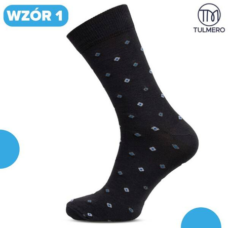 5X Skarpety do garnituru Eleganckie Bawełniane długie wzorki - PRODUKT POLSKI